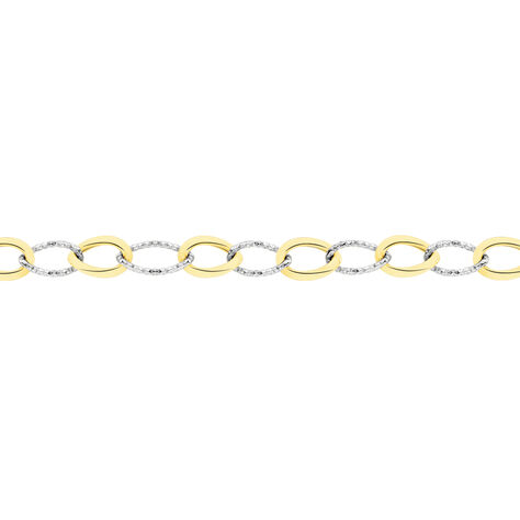 Collier Joice Maille Alternée Et Godronne Or Bicolore - Chaines Femme | Histoire d’Or