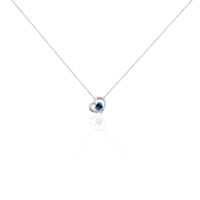 Collier Or Blanc Eliana Topaze Oxydes