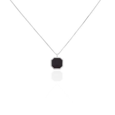 Collier Mani Argent Blanc Agate - Colliers Homme | Histoire d&rsquo;Or