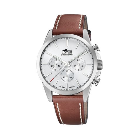 Montre Lotus Chrono 41 Argent&eacute; - F&ecirc;te des p&egrave;res Homme | Histoire d&rsquo;Or
