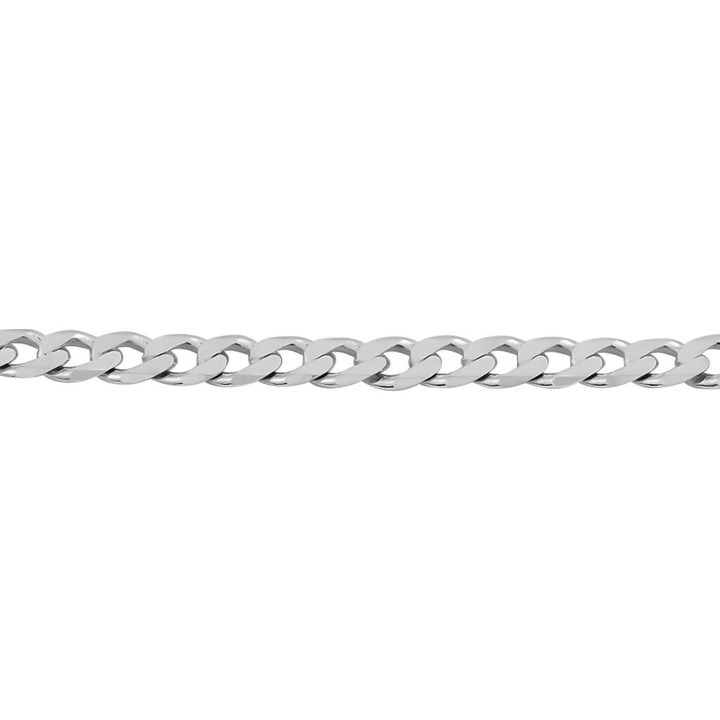 Bracelet Casper Maille Gourmette Argent Blanc - Bracelets chaîne Homme | Histoire d’Or