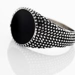 Bague Argent Blanc Tom Email Noir - Bagues Homme | Histoire d&rsquo;Or