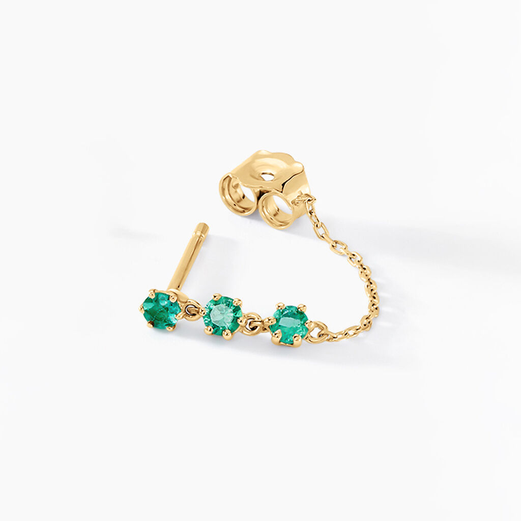 Boucles D'oreilles Pendantes Esmerald Rendez-vous Or Jaune Emeraude - Boucles d'oreilles pendantes Femme | Histoire d’Or