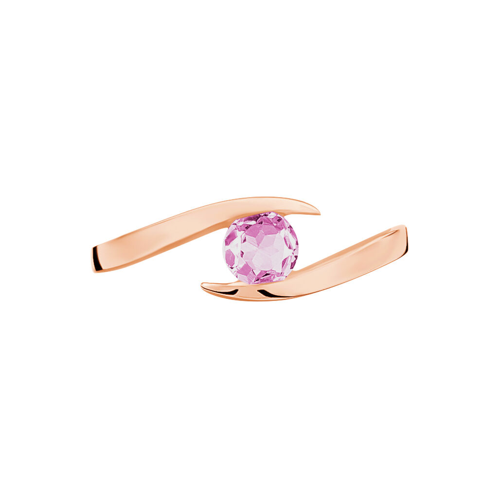 Bague Tiphaine Or Rose Saphir - Bagues solitaires Femme | Histoire d’Or