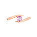 Bague Tiphaine Or Rose Saphir - Bagues solitaires Femme | Histoire d’Or