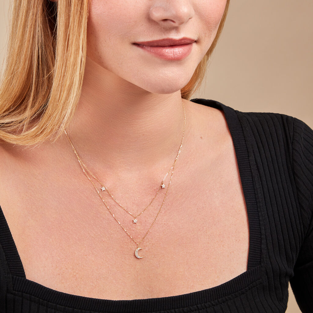 Collier Stellar Or Jaune Oxyde De Zirconium - Colliers Femme | Histoire d’Or