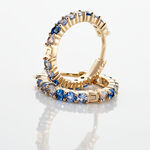 Cr&eacute;oles Zoelia Rondes Plaqu&eacute; Or Jaune Pi&egrave;rres De Synth&egrave;se - Boucles d'oreilles cr&eacute;oles Femme | Histoire d&rsquo;Or