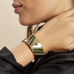 Bracelet Manchette Imagine Tamera Acier Jaune Malachite - Bracelets manchettes Femme | Histoire d&rsquo;Or