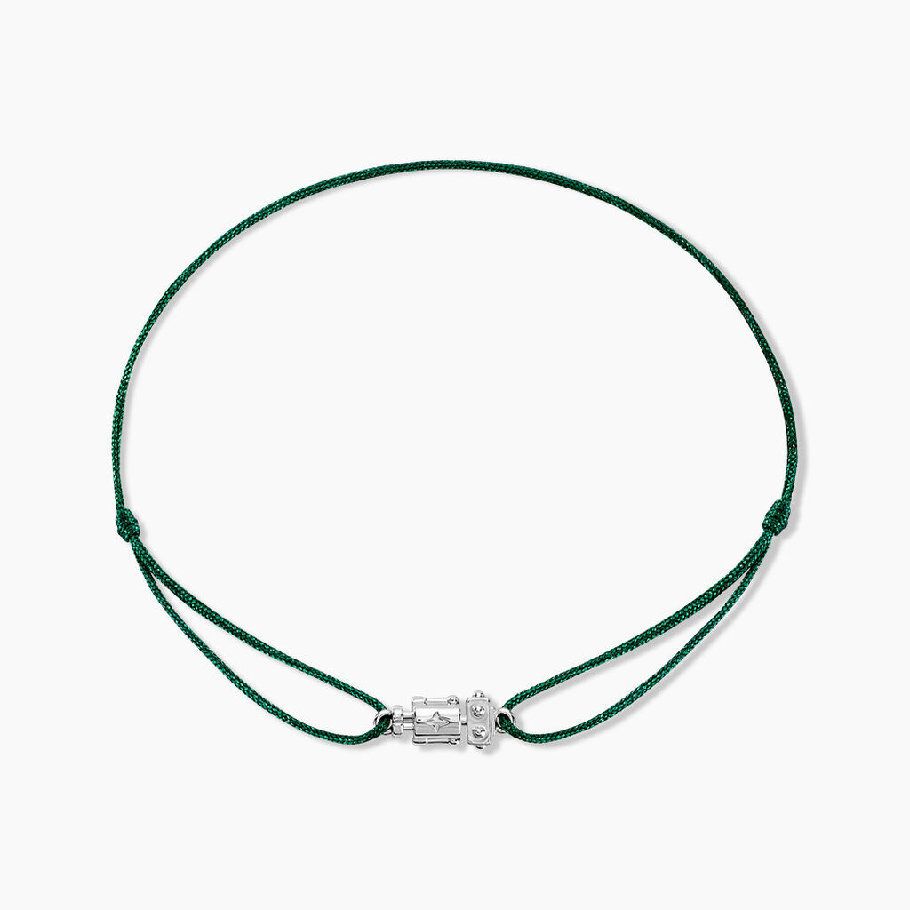 Bracelet Raven Argent Blanc - Bracelets cordon Femme | Histoire d’Or