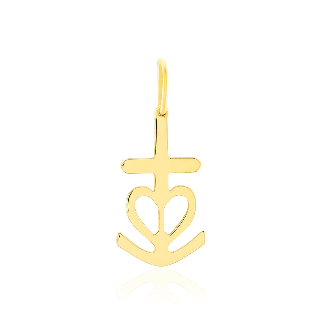 Pendentif Cobeia Croix De Camargue Or Jaune
