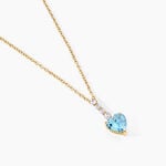 Collier Fany Argent Dor&eacute; A L'Or 750/1000 Topaze Oxyde De Zirconium - F&ecirc;te des m&egrave;res Femme | Histoire d&rsquo;Or