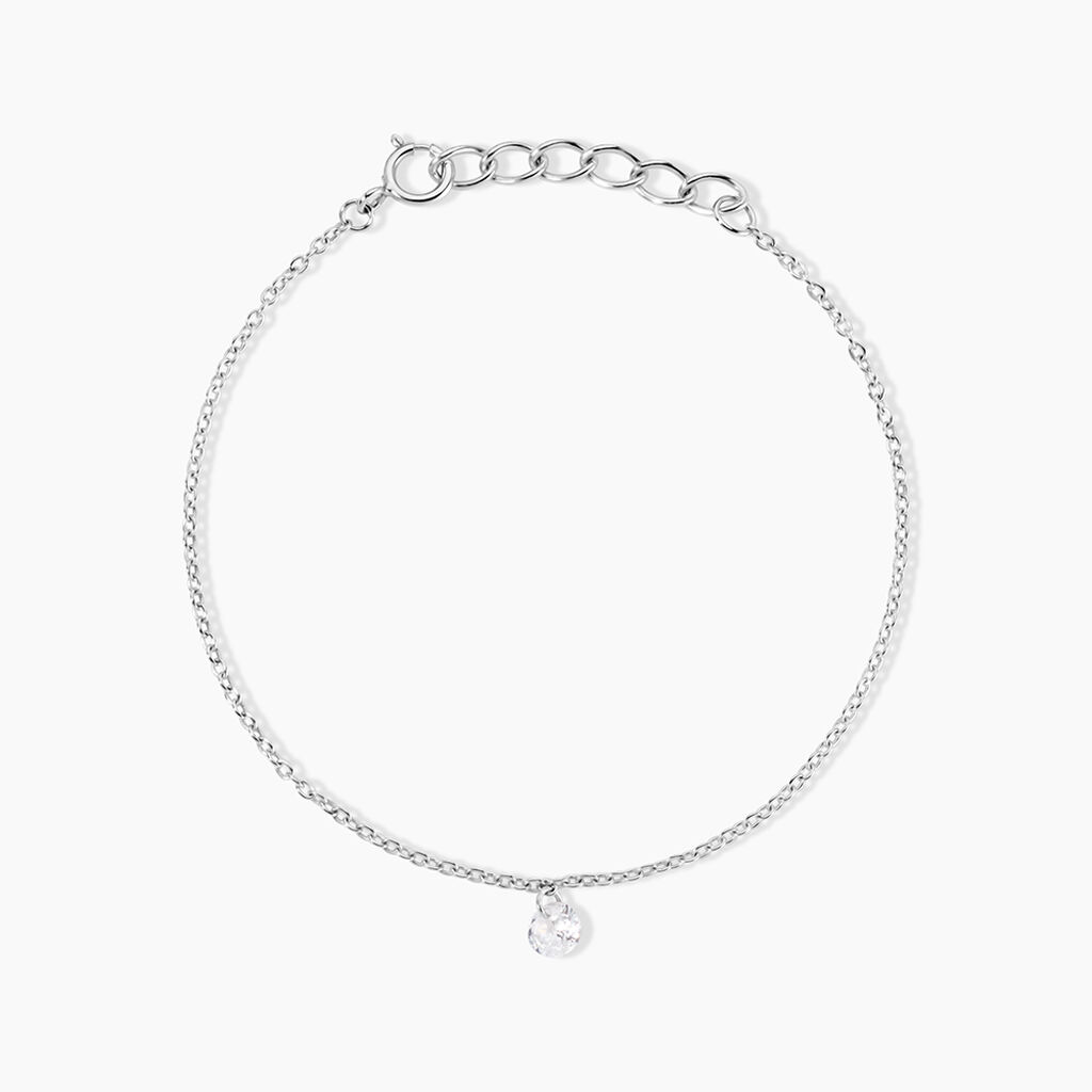 Bracelet Court Argent Blanc Constantin Oxyde De Zirconium - Bracelets Femme | Histoire d&rsquo;Or