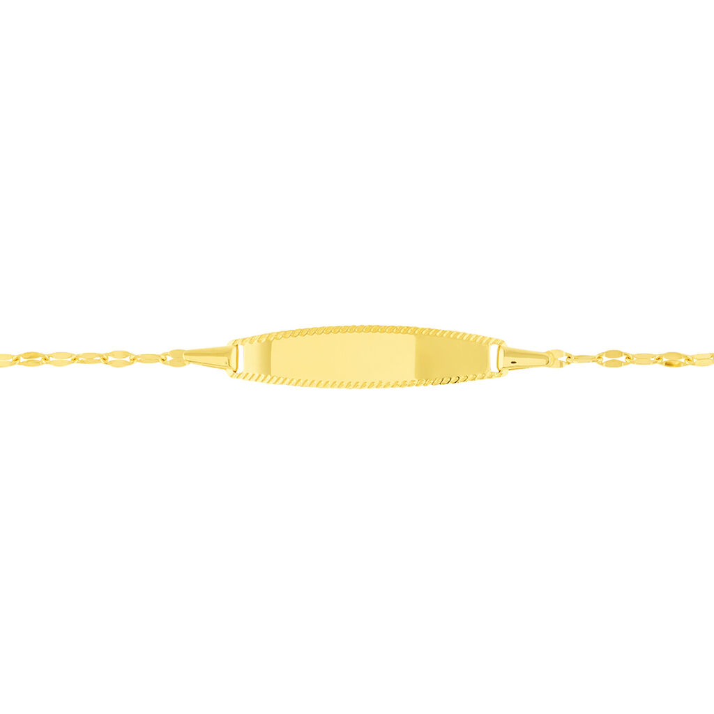 Bracelet Identité Eowyn Maille Fantaisie Or Jaune - Bracelets Communion Enfant | Histoire d’Or