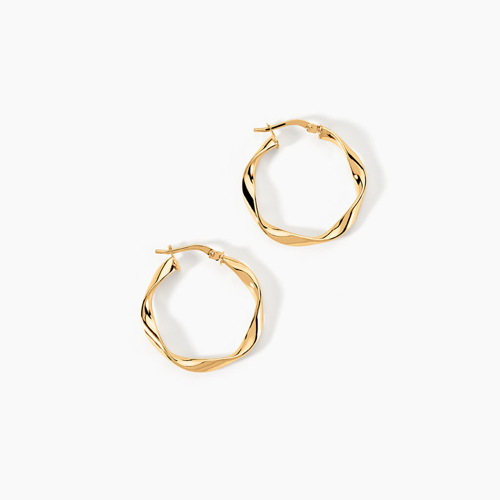 Cr&eacute;oles Falbala Or Jaune - Boucles d'oreilles cr&eacute;oles Femme | Histoire d&rsquo;Or