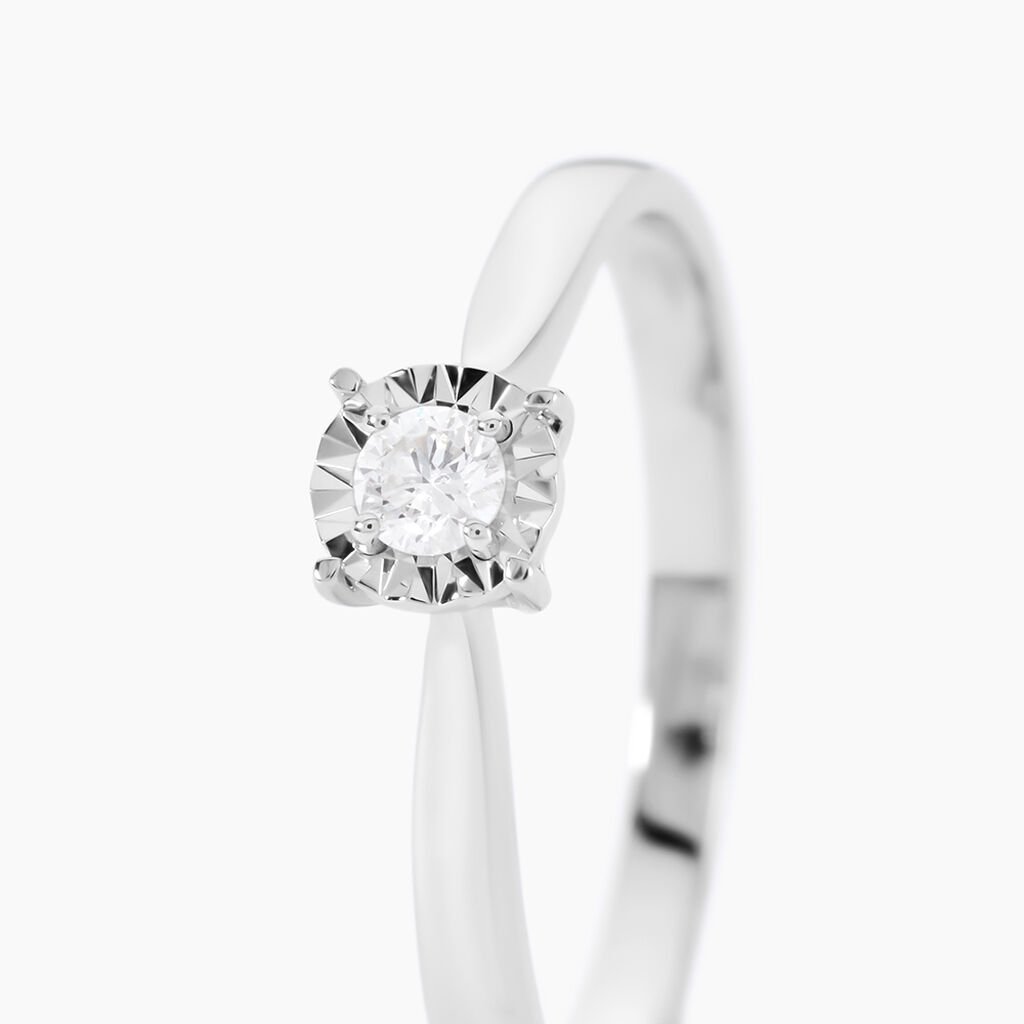 Bague Diamotion Or Blanc Diamant - Bagues solitaires Femme | Histoire d&rsquo;Or