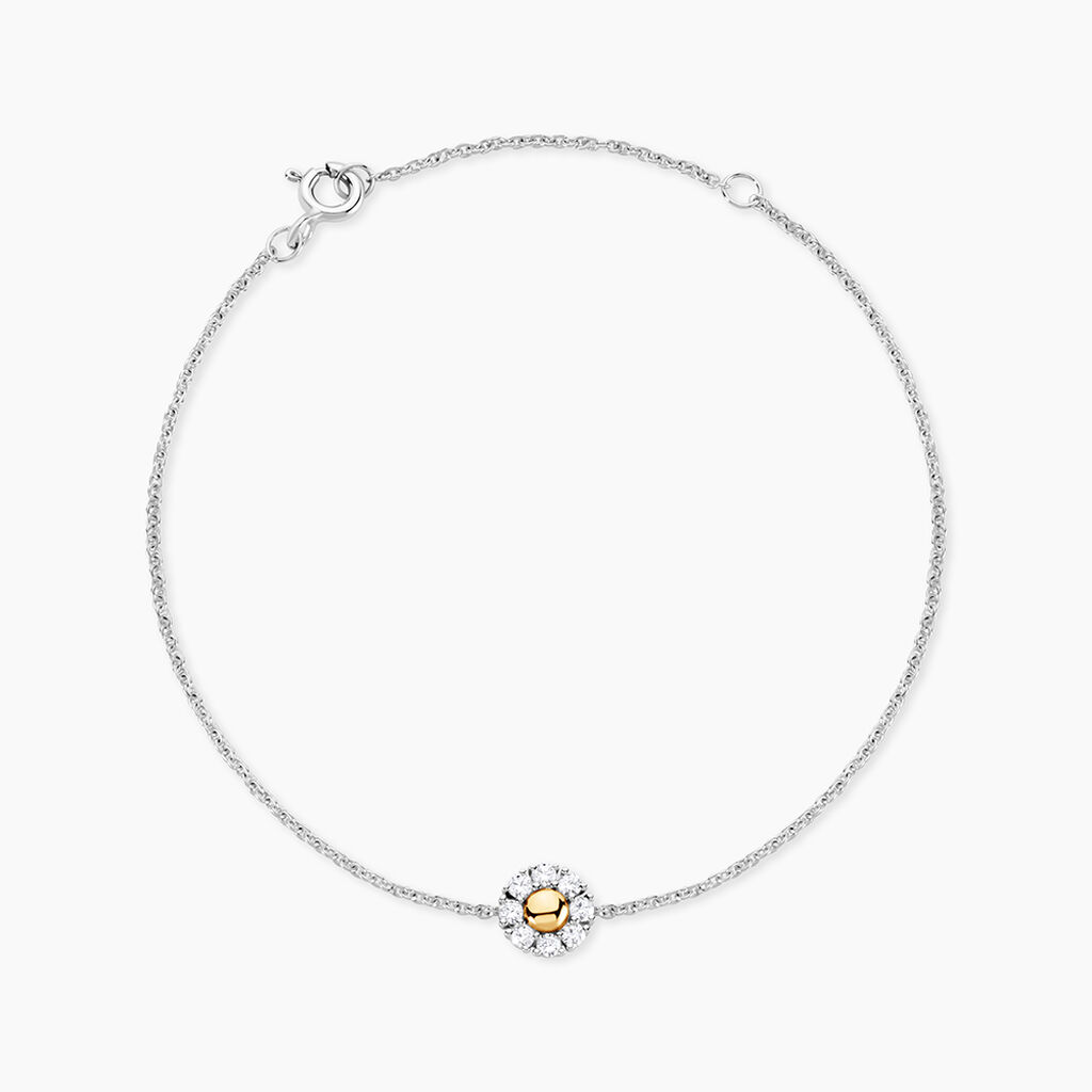Bracelet Or Jaune Argent Blanc Oxyde De Zirconium - Bracelets Femme | Histoire d&rsquo;Or