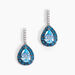 Boucles D'oreilles Puces Kenzi Or Blanc Topaze Oxyde De Zirconium - Clous d'oreilles Femme | Histoire d’Or