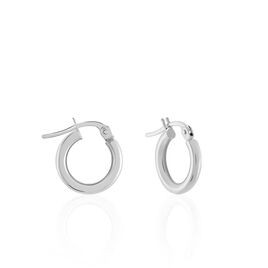 Créoles Verania Or Blanc - Boucles d'oreilles créoles Femme | Histoire d’Or