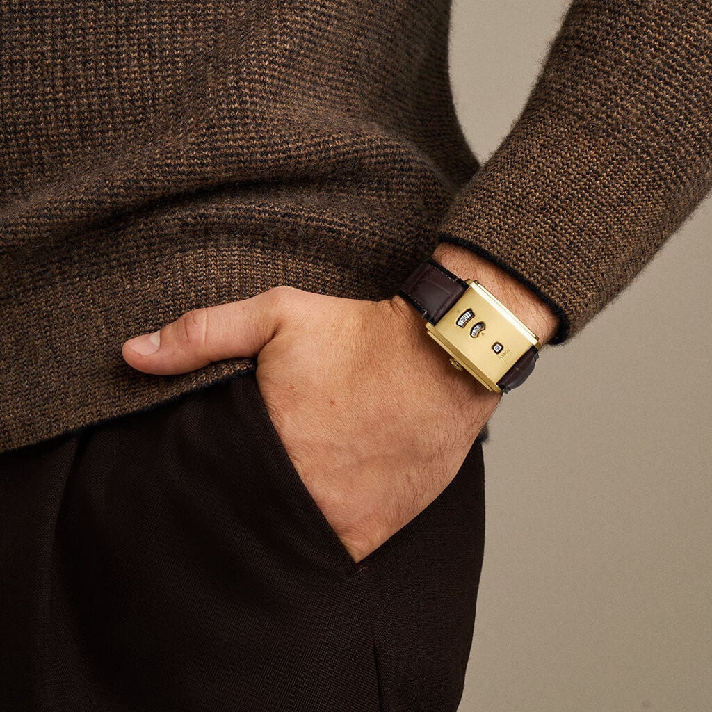 Montre Fossil Carraway Jumping Hour Dor&eacute; - Montres &eacute;tanches Homme | Histoire d&rsquo;Or