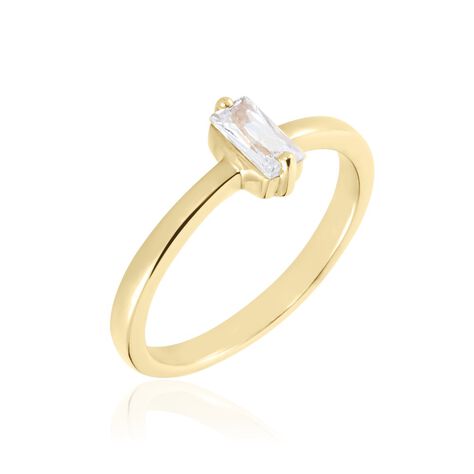 Bague Nila Plaqué Or Jaune Oxyde De Zirconium - Bagues solitaires Femme | Histoire d’Or