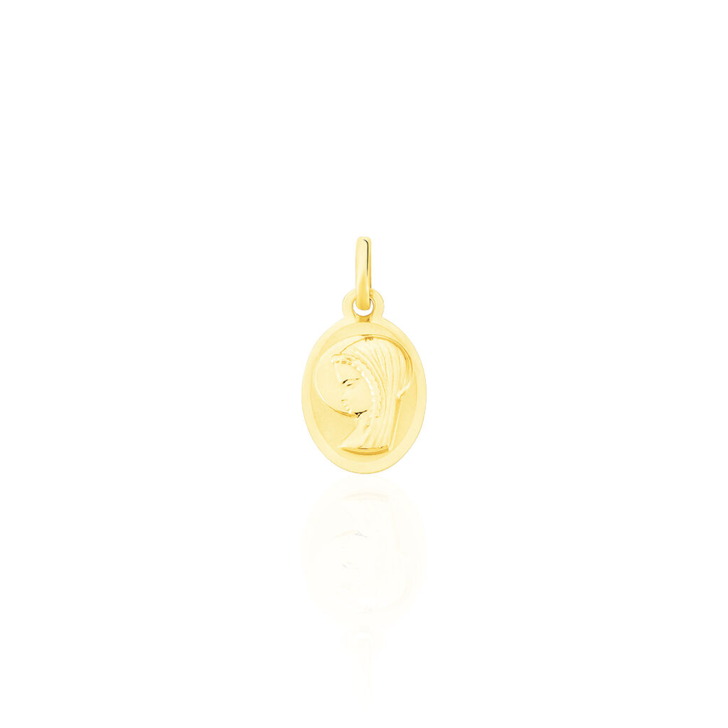Pendentif Vierge Ovale Or Jaune - Pendentifs Baptême Famille | Histoire d’Or