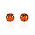 Boucles D'oreilles Puces Argent Blanc Acacia  Ambre - Boucles d'oreilles fantaisie Femme | Histoire d&rsquo;Or