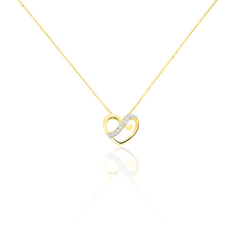 Collier Juliane Or Jaune Diamant - Colliers Coeur Femme | Histoire d’Or