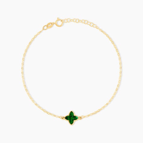 Bracelet Marvella Or Jaune Malachite - Bracelets Femme | Histoire d’Or