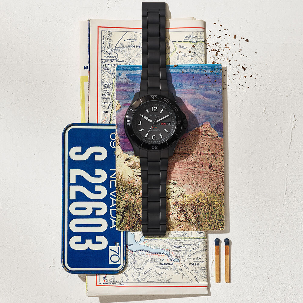 Montres Fossil FS5688 Acier Boucle déployante simple Noir Ronde -  HIMHNQN6430 • Histoire d'Or