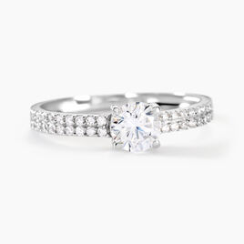Bague Dayna Or Blanc Oxyde De Zirconium - Bagues solitaires Femme | Histoire d’Or