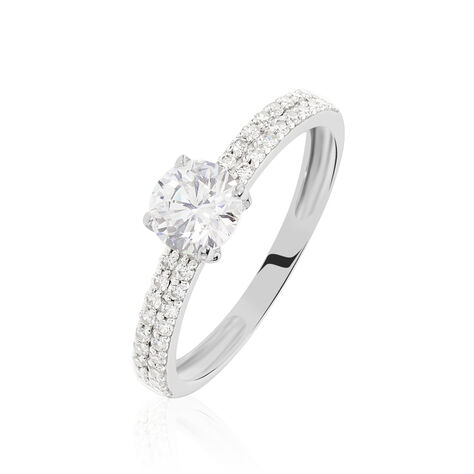 Bague Dayna Or Blanc Oxyde De Zirconium - Bagues solitaires Femme | Histoire d’Or