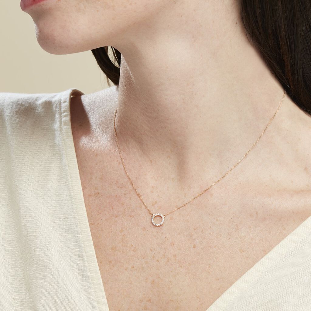 Collier Lim Or Jaune Oxyde De Zirconium - Colliers Femme | Histoire d’Or