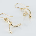 Boucles D'oreilles Pendantes Merone Vagues Or Jaune - Boucles d'oreilles pendantes Femme | Histoire d&rsquo;Or