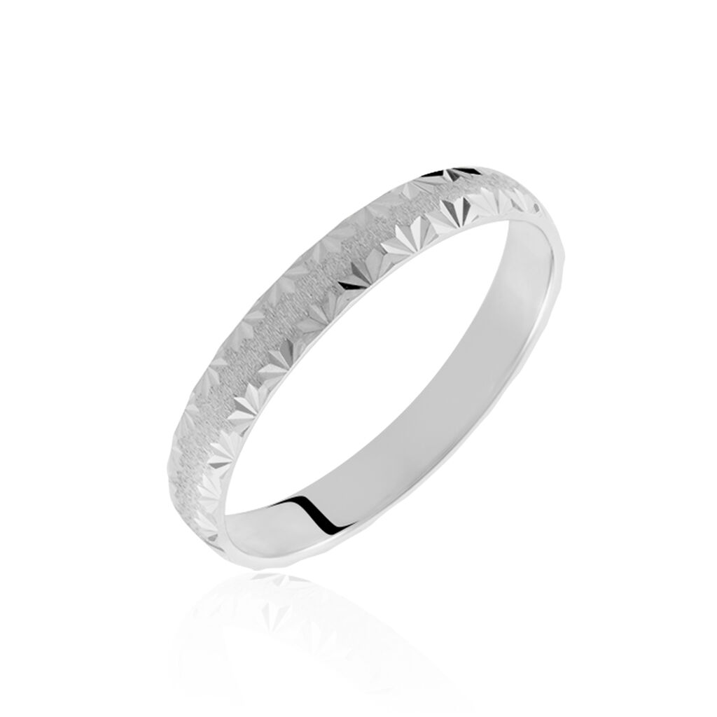 Alliance Maturina Demi Jonc Classique Or Blanc - Alliances Unisex | Histoire d’Or