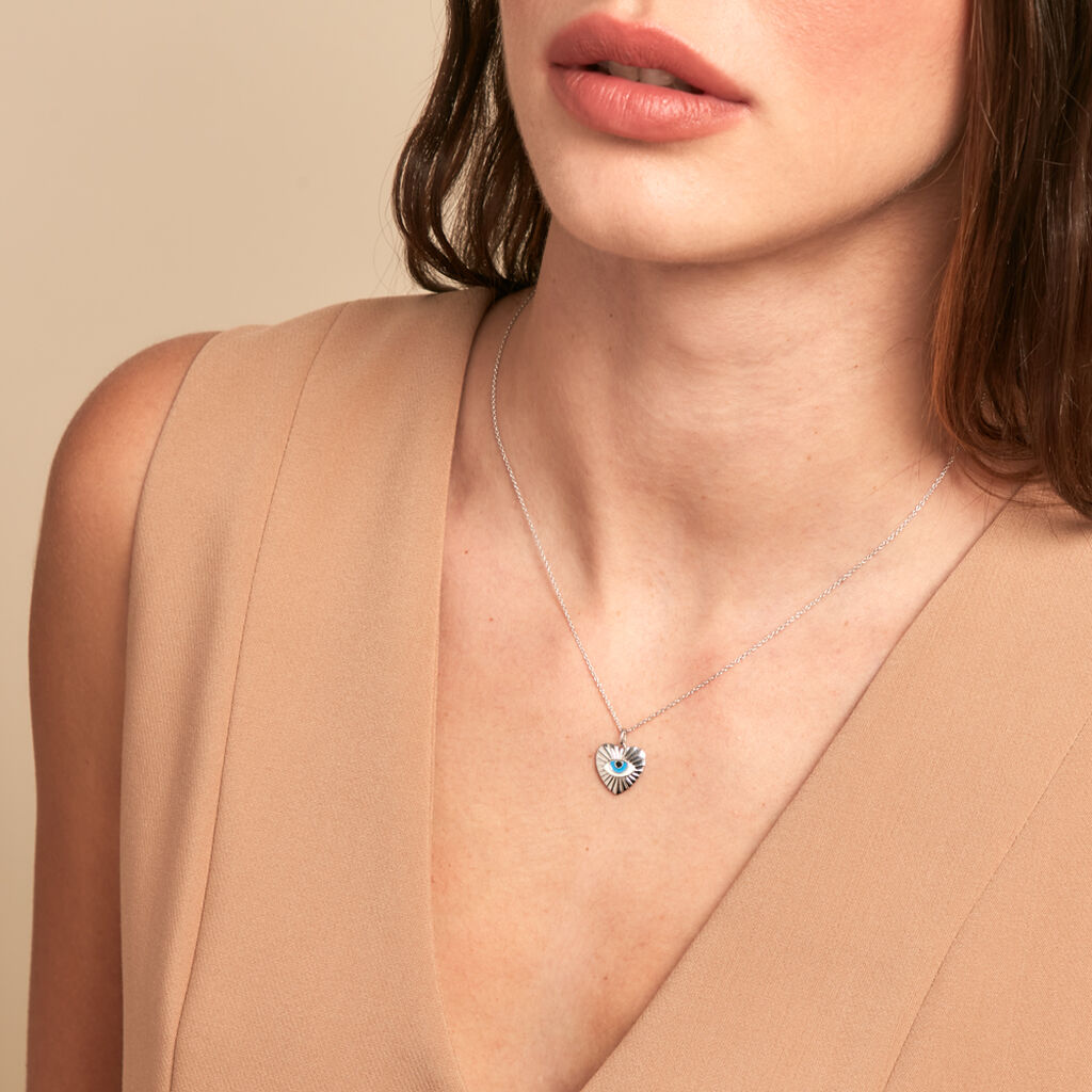 Collier Parad'eyes Argent Blanc - Colliers fantaisie Femme | Histoire d’Or
