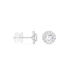 Boucles D'oreilles Puces Rosalie Or Blanc Oxyde De Zirconium - Clous d'oreilles Femme | Histoire d’Or