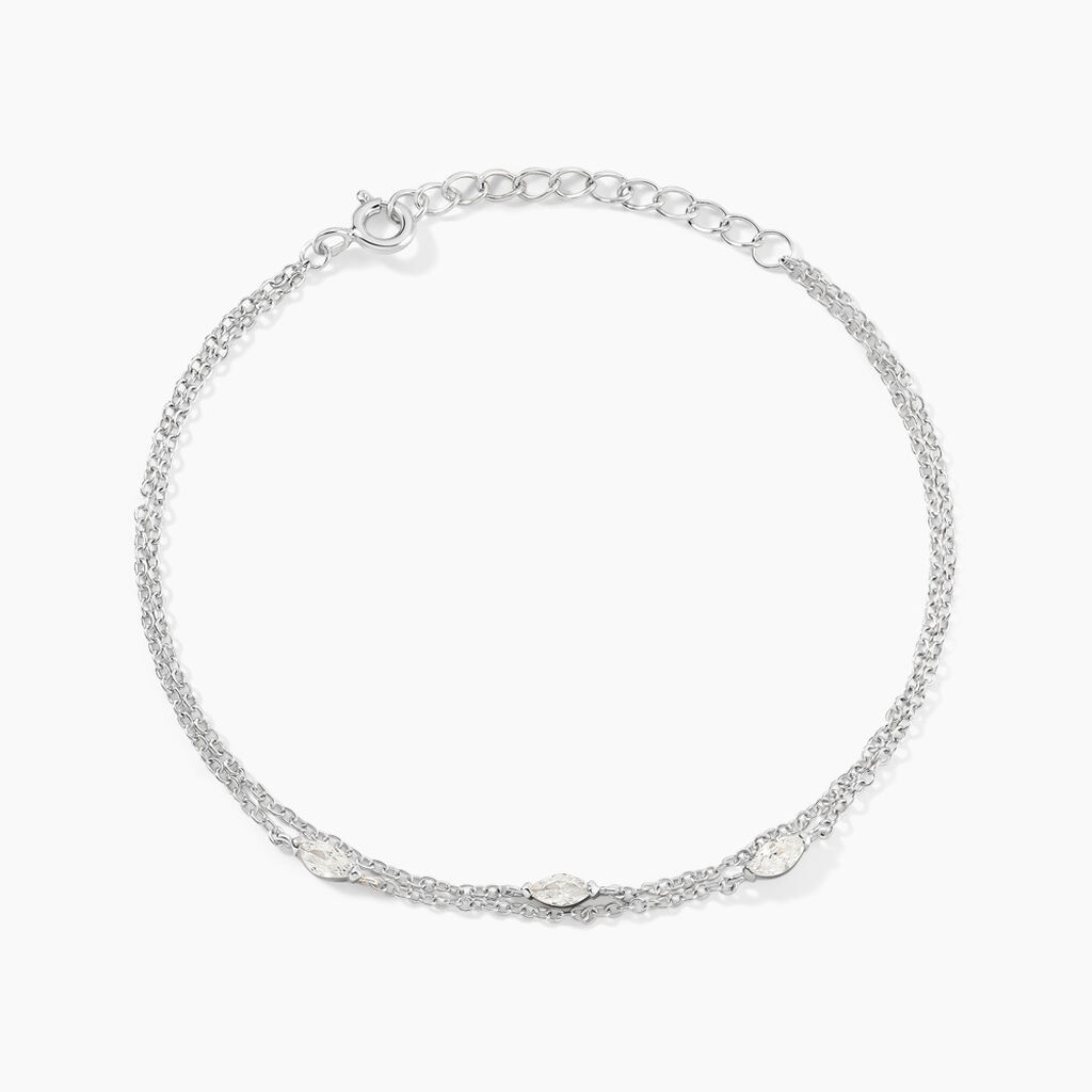 Bracelet Giulette Argent Blanc Oxyde De Zirconium - Bracelets Femme | Histoire d&rsquo;Or