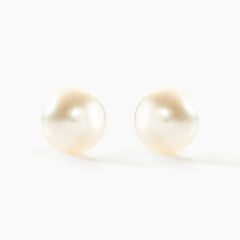 Boucles D'oreilles Puces Suki Or Jaune Perle De Culture - Clous d'oreilles Femme | Histoire d’Or