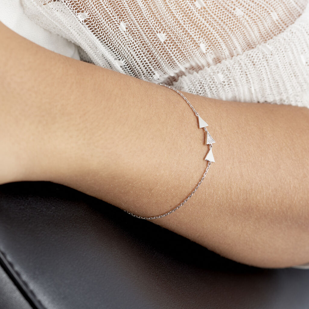 Bracelet Bartoumieu Argent Blanc Oxyde De Zirconium - Bracelets Femme | Histoire d’Or