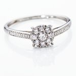 Bague Cilka Or Blanc Diamant - Bijoux Femme | Histoire d&rsquo;Or