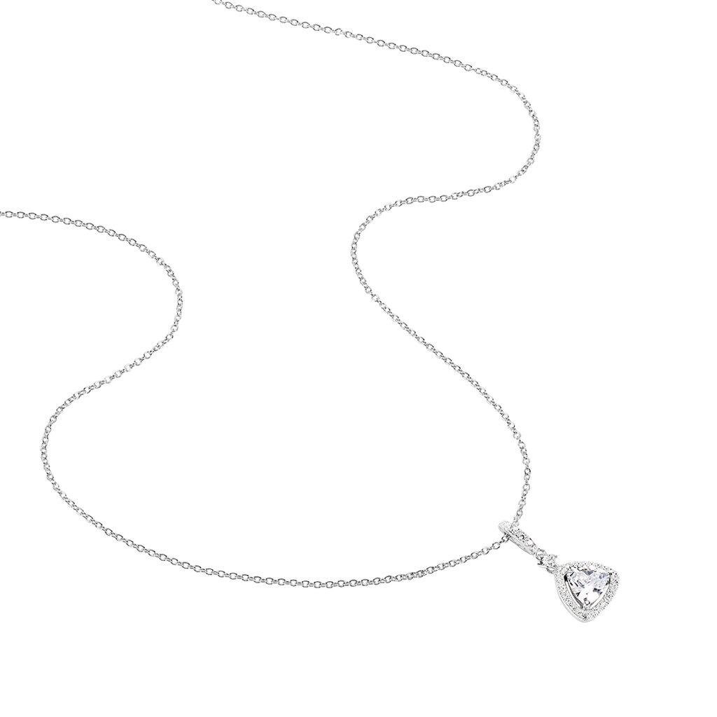 Collier Amantine Argent Blanc Oxyde De Zirconium - Colliers fantaisie Femme | Histoire d&rsquo;Or