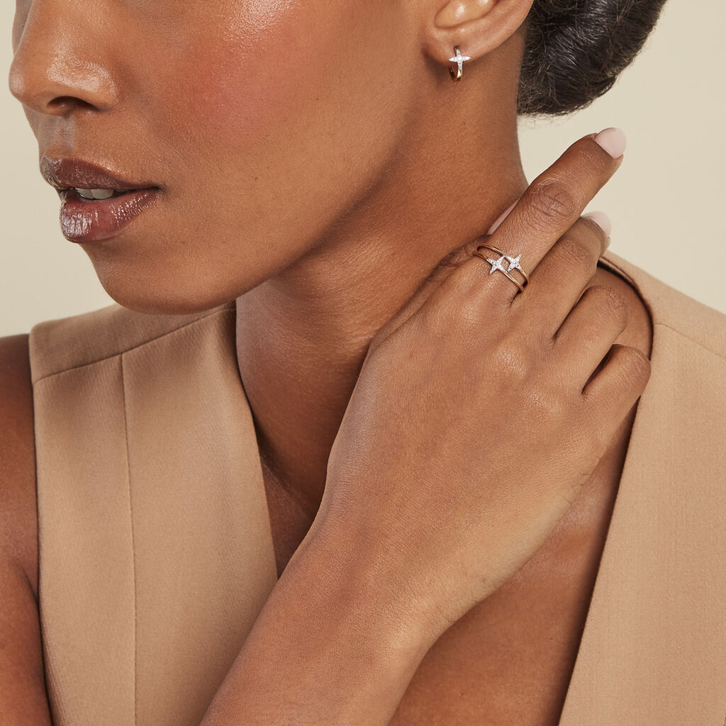 Bague Starlight Or Jaune Diamant - Bagues avec pierre Femme | Histoire d’Or