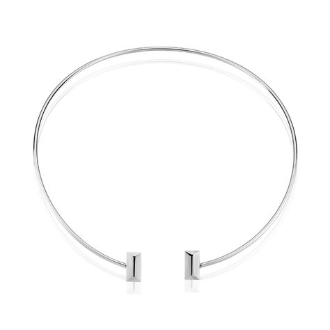 Collier Jonc Acier Blanc - Colliers fantaisie Femme | Histoire d’Or