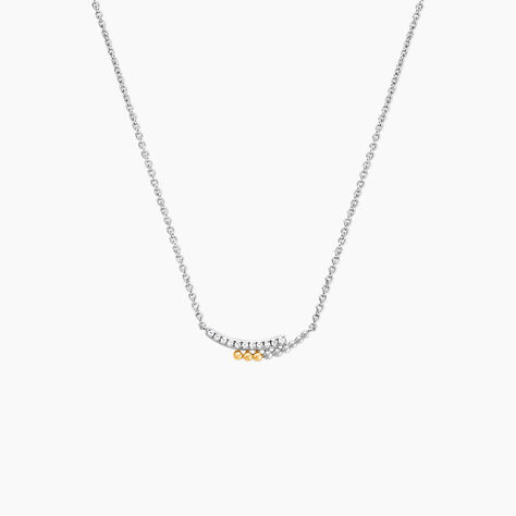 Collier Or Jaune Argent Blanc Oxyde De Zirconium - Colliers Femme | Histoire d&rsquo;Or