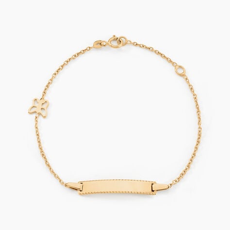 Bracelet Identit&eacute; Buster Or Jaune - Bracelets Communion Enfant | Histoire d&rsquo;Or