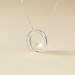 Collier Laury Argent Blanc Perle De Culture Et Oxyde De Zirconium - F&ecirc;te des m&egrave;res Femme | Histoire d&rsquo;Or