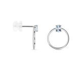 Cr&eacute;oles Kip Or Blanc Topaze - Boucles d'oreilles cr&eacute;oles Femme | Histoire d&rsquo;Or