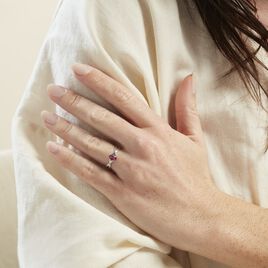 Bague Mykola Or Blanc Topaze Rose - Bagues solitaires Femme | Histoire d’Or