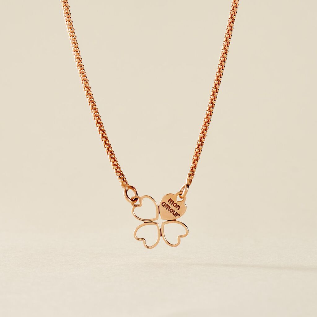 Collier Amorette Argent Rose - F&ecirc;te des m&egrave;res Femme | Histoire d&rsquo;Or