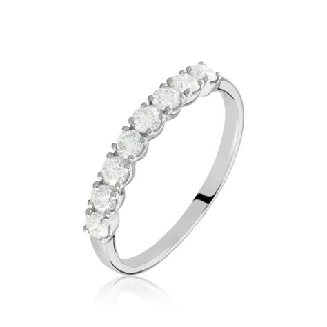 Demi Alliance Eloise Platine Blanc Diamant - Bijoux Femme | Histoire d&rsquo;Or